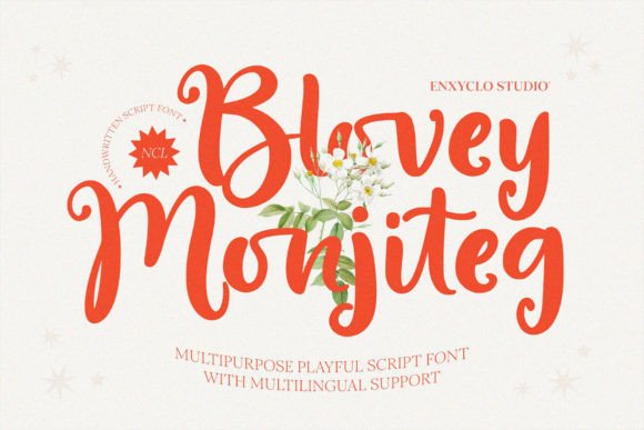 Blovey Monjiteg: A Handwritten Font for Web Headers