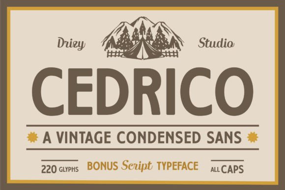Cedrico Font Review: A Bold Vintage Display Typeface for Web Design