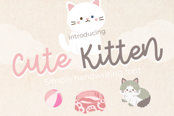 Cute Kitten: A Handwritten Font for Polished Branding