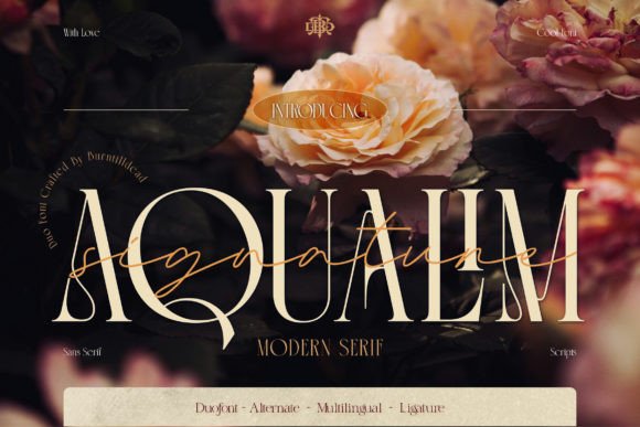 Elevate Your Brand with Aqualim Signature Typeface