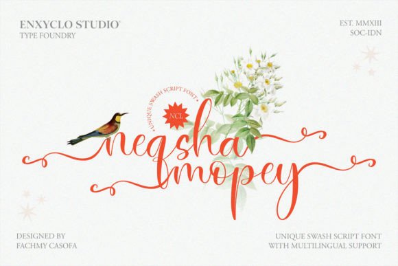 Neqsha Mopey: A Handwritten Typeface for Editorial Charm