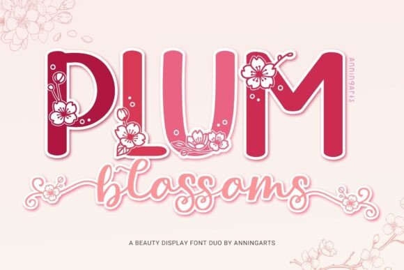 Plum Blossoms Duo: A Display Font for Bold Campaigns