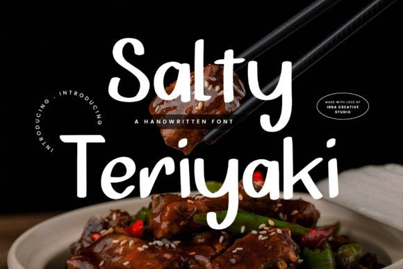 Salty Teriyaki: A Handwritten Font for Editorial Charm