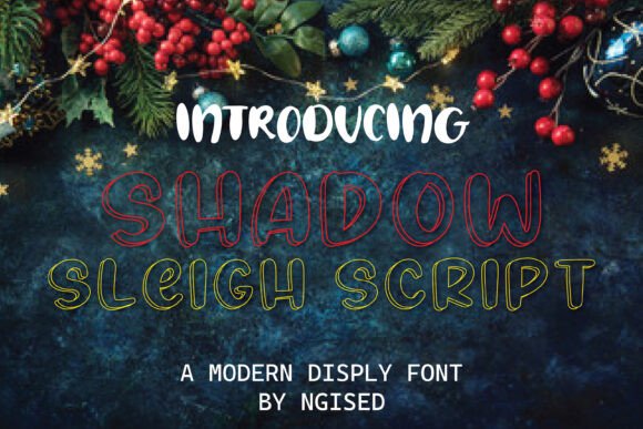 Shadow Sleigh Script: A Festive Typeface for Holiday Branding