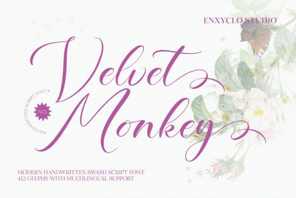 Velvet Monkey: A Modern Script Font for Editorial Design